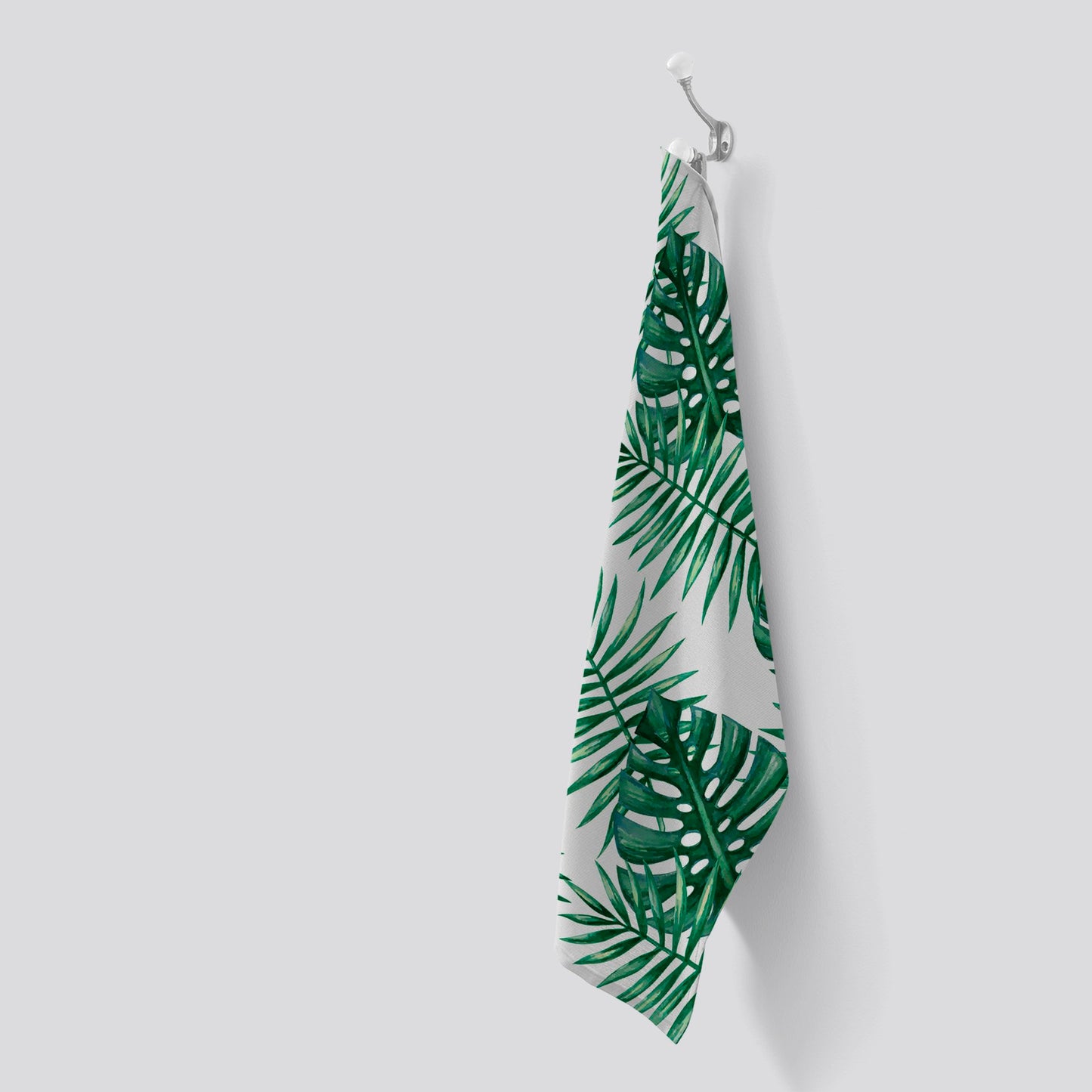 Watercolour Tropical Leaves Tea Towel