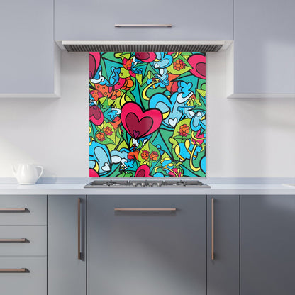 Hippie Psychedelic Pattern Kitchen Splashback