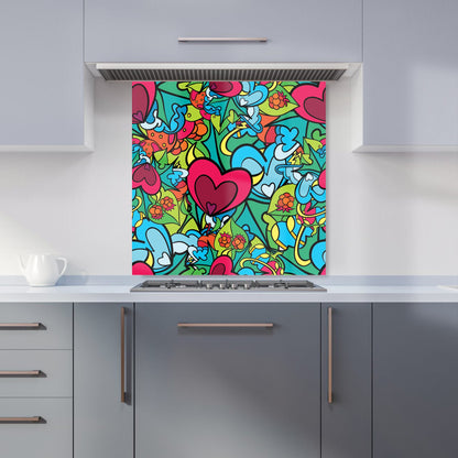 Hippie Psychedelic Pattern Kitchen Splashback