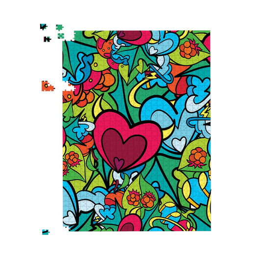 Hippie Psychedelic Pattern Jigsaw Puzzle