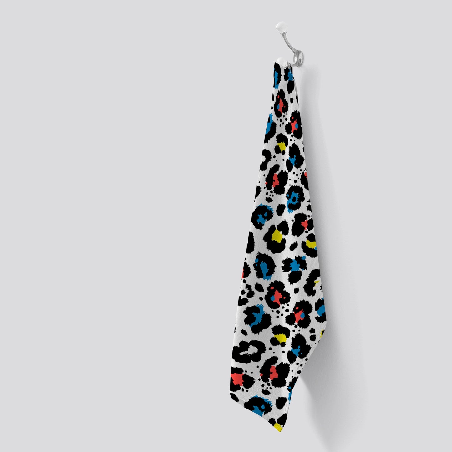 Coloured Leopard Print Tea Towel