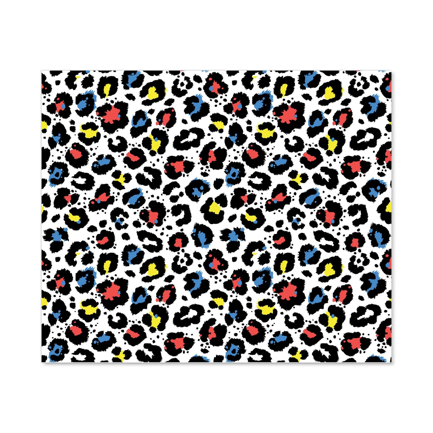 Coloured Leopard Print Kitchen Splashback