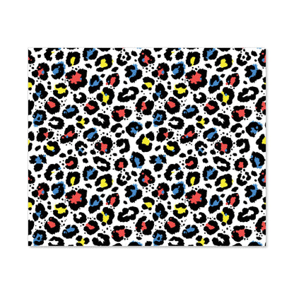 Coloured Leopard Print Kitchen Splashback