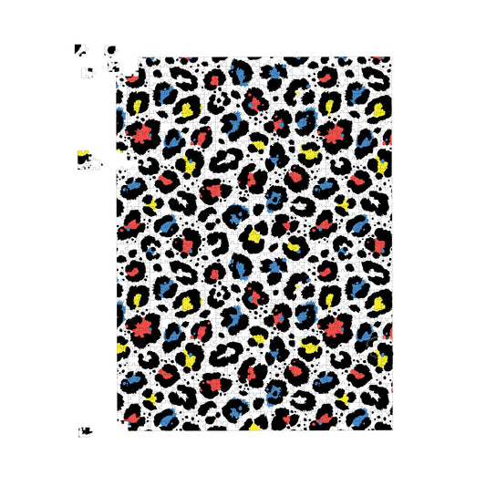 Coloured Leopard Print Jigsaw Puzzle