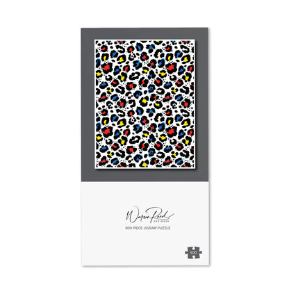 Coloured Leopard Print Jigsaw Puzzle