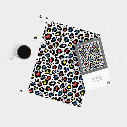 Coloured Leopard Print Jigsaw Puzzle