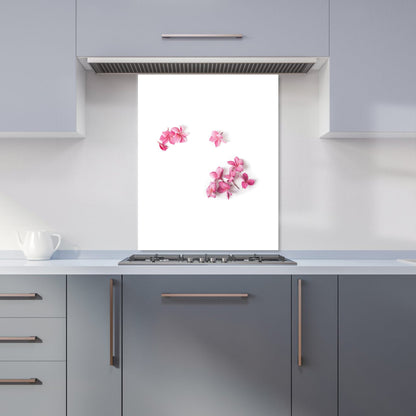 Pink Frangipani Flowers Kitchen Splashback