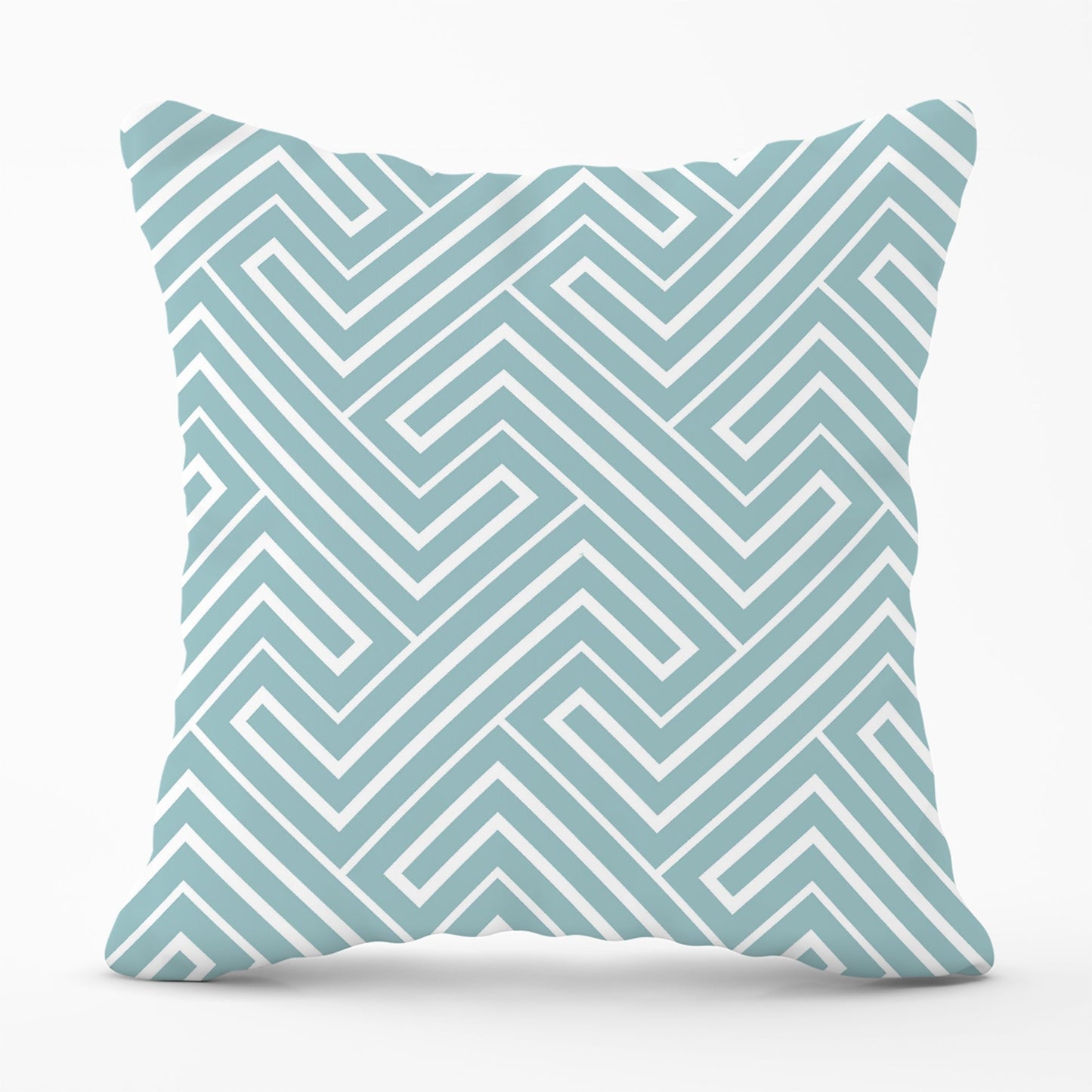 Blue And White Geometric Pattern Cushions