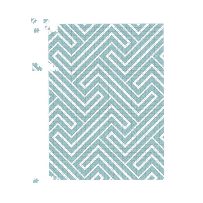 Blue And White Geometric Pattern Jigsaw Puzzle