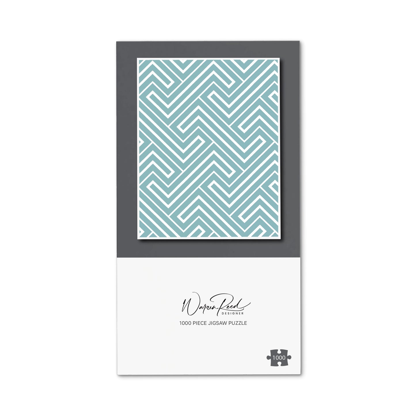 Blue And White Geometric Pattern Jigsaw Puzzle