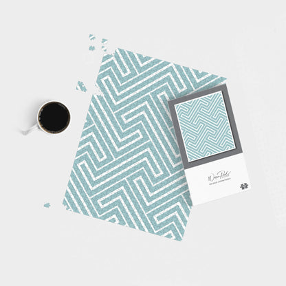 Blue And White Geometric Pattern Jigsaw Puzzle