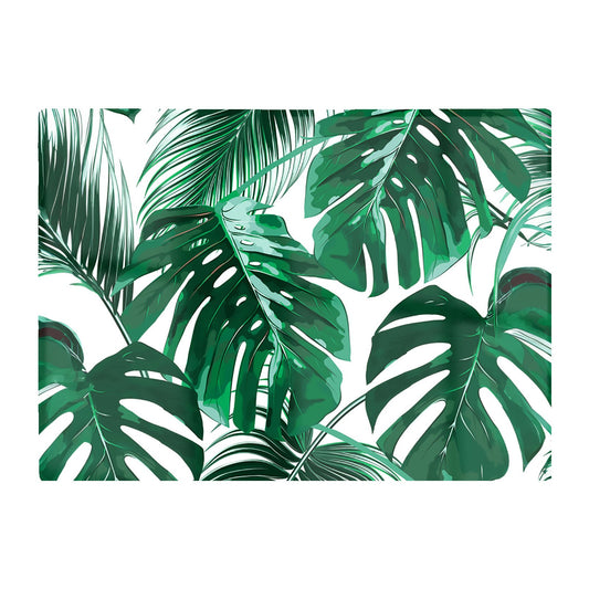Tropical Jungle Leaf Pattern Glass Chopping Board