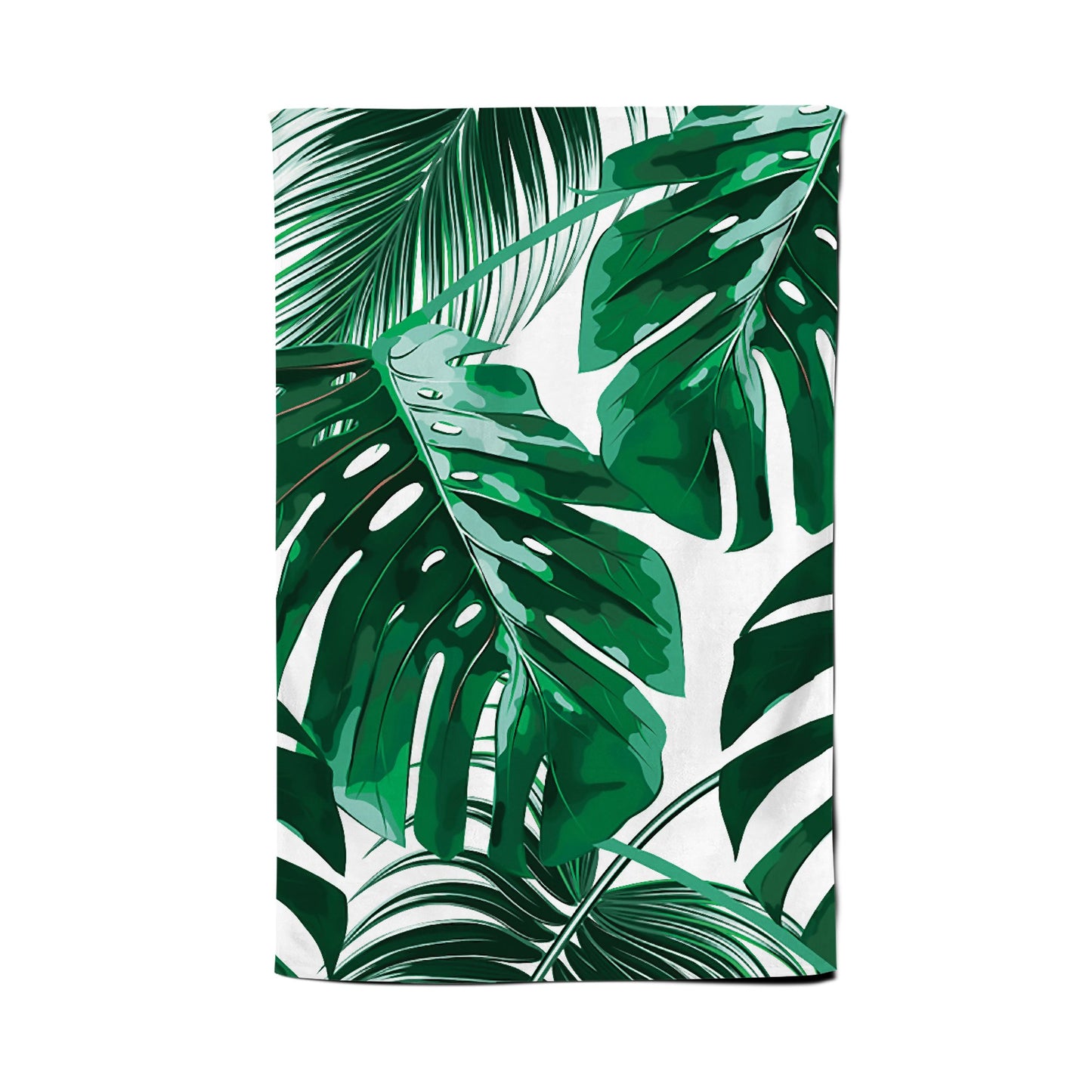 Tropical Jungle Leaf Pattern Tea Towel