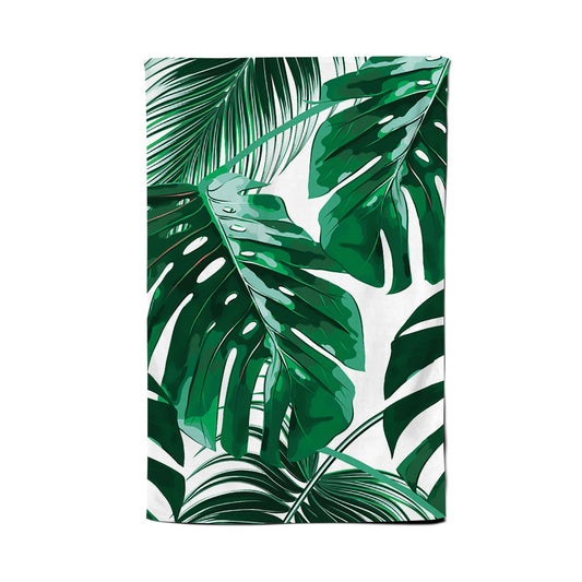 Tropical Jungle Leaf Pattern Tea Towel