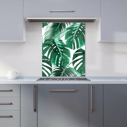 Tropical Jungle Leaf Pattern Kitchen Splashback