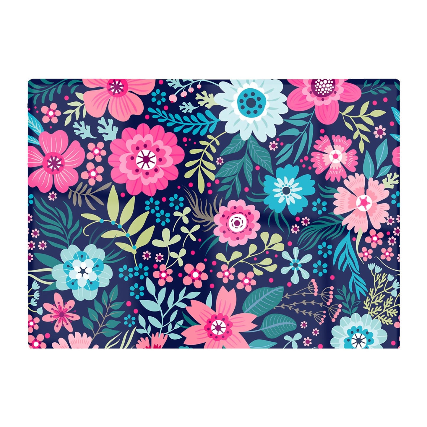 Cute Colourful Flower Pattern Glass Chopping Board
