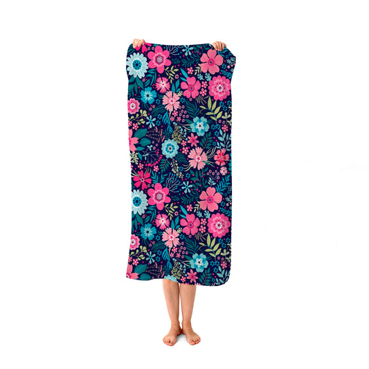 Cute Colourful Flower Pattern Beach Towel