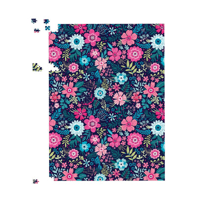 Cute Colourful Flower Pattern Jigsaw Puzzle