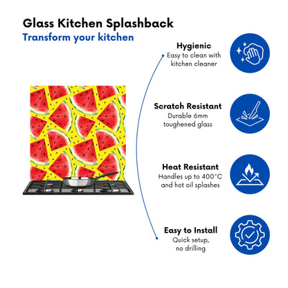Watermelon Pattern Kitchen Splashback