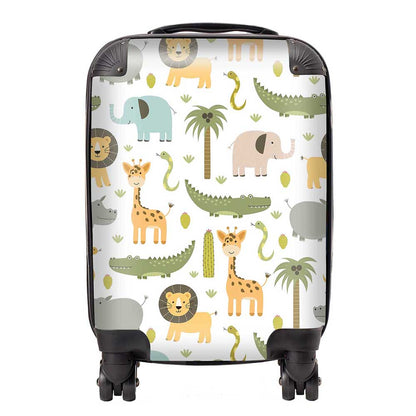 Cute Safari Animals Suitcase