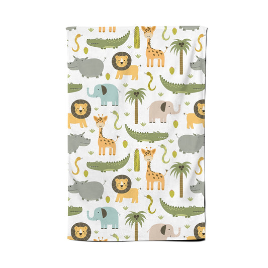 Cute Safari Animals Tea Towel