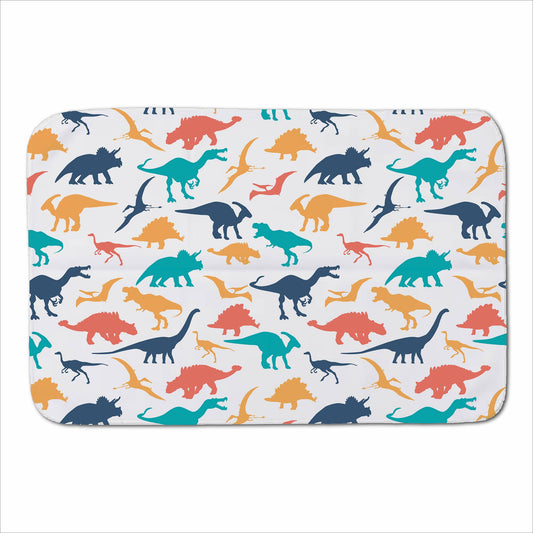 Multicoloured Dinosaurs Sherpa Blanket