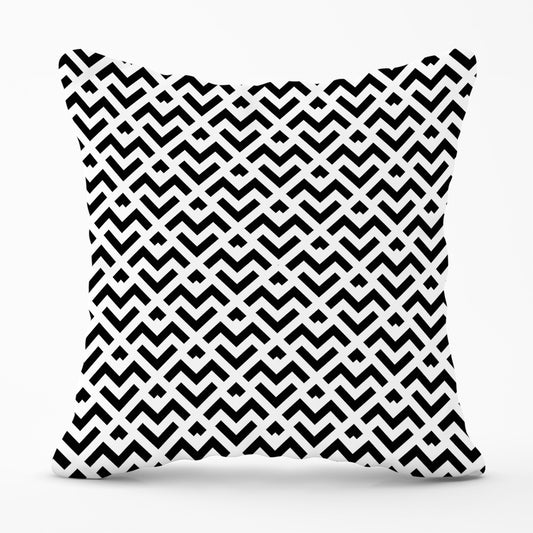 Black And White Abstract Pattern Cushions