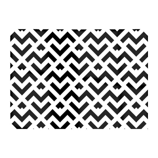 Black And White Abstract Pattern Glass Chopping Board
