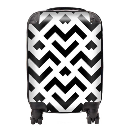 Black And White Abstract Pattern Suitcase