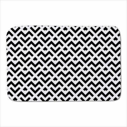 Black And White Abstract Pattern Sherpa Blanket