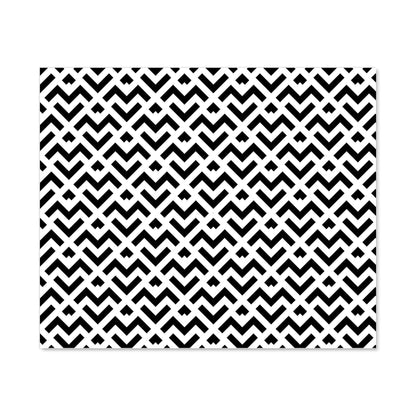 Black And White Abstract Pattern Kitchen Splashback
