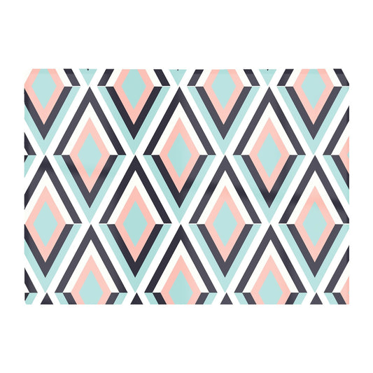 Zig Zag Abstract Pattern Glass Chopping Board
