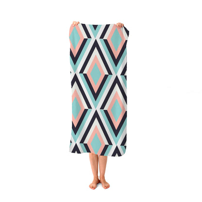 Zig Zag Abstract Pattern Beach Towel