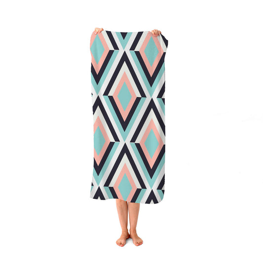 Zig Zag Abstract Pattern Beach Towel