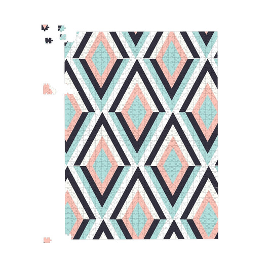 Zig Zag Abstract Pattern Jigsaw Puzzle
