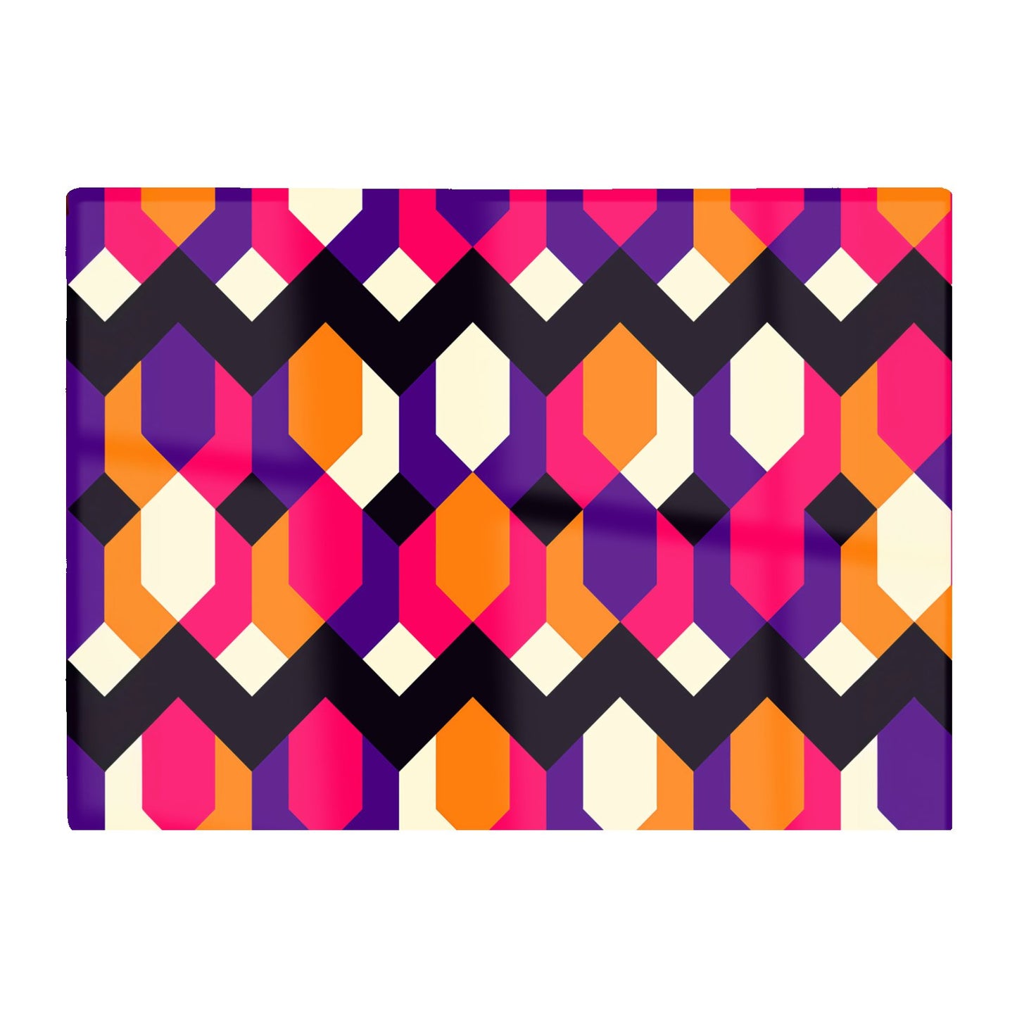 Coloured Abstract Pattern Glass Chopping Board