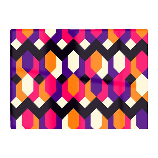 Coloured Abstract Pattern Glass Chopping Board