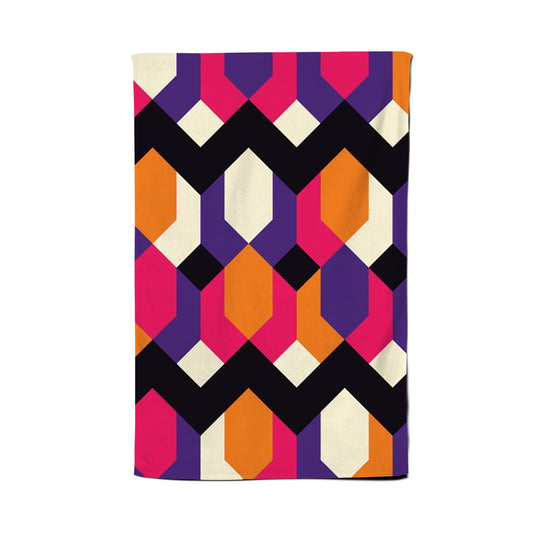 Coloured Abstract Pattern Tea Towel