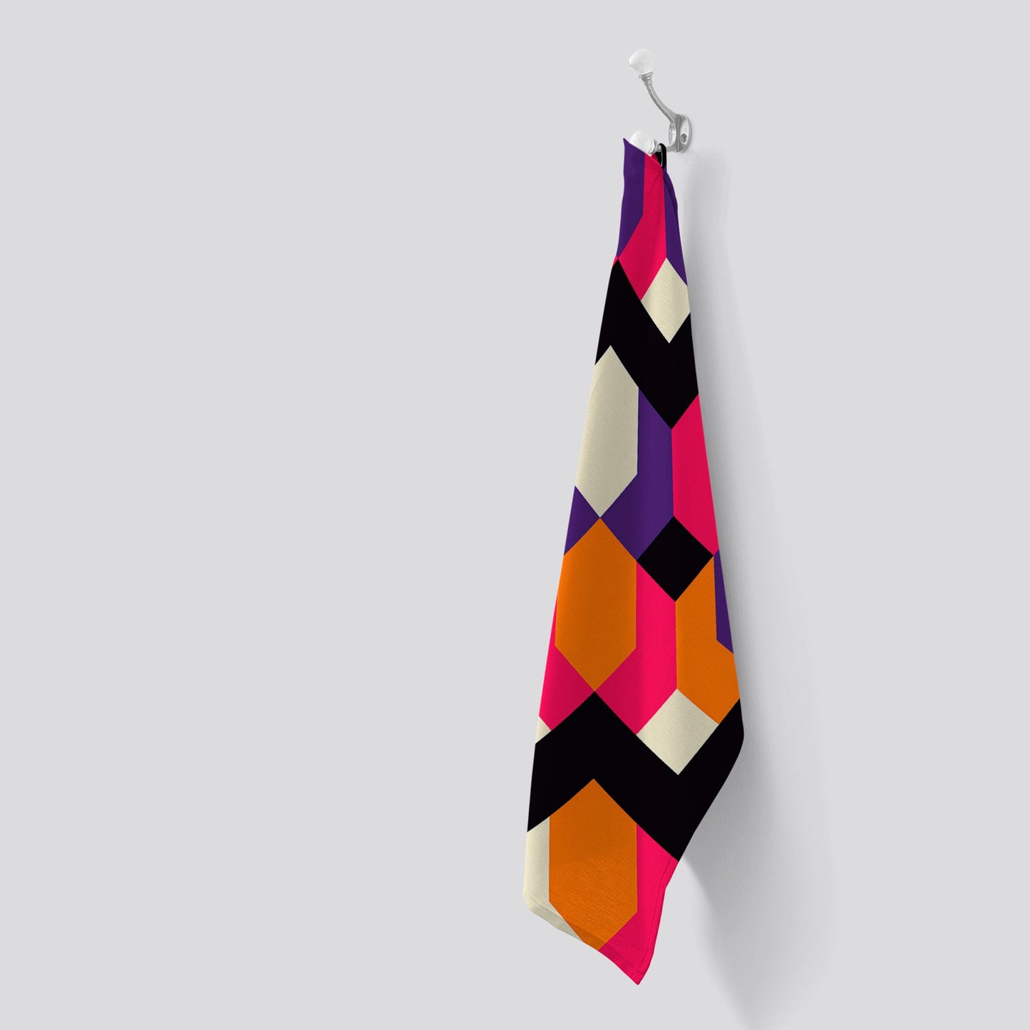 Coloured Abstract Pattern Tea Towel