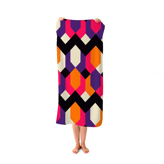 Coloured Abstract Pattern Beach Towel