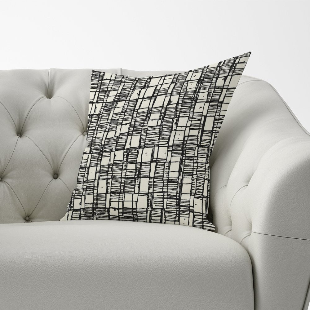 Irregular Sketched Block Textured Cushions