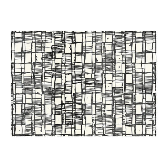 Irregular Sketched Block Textured Glass Chopping Board