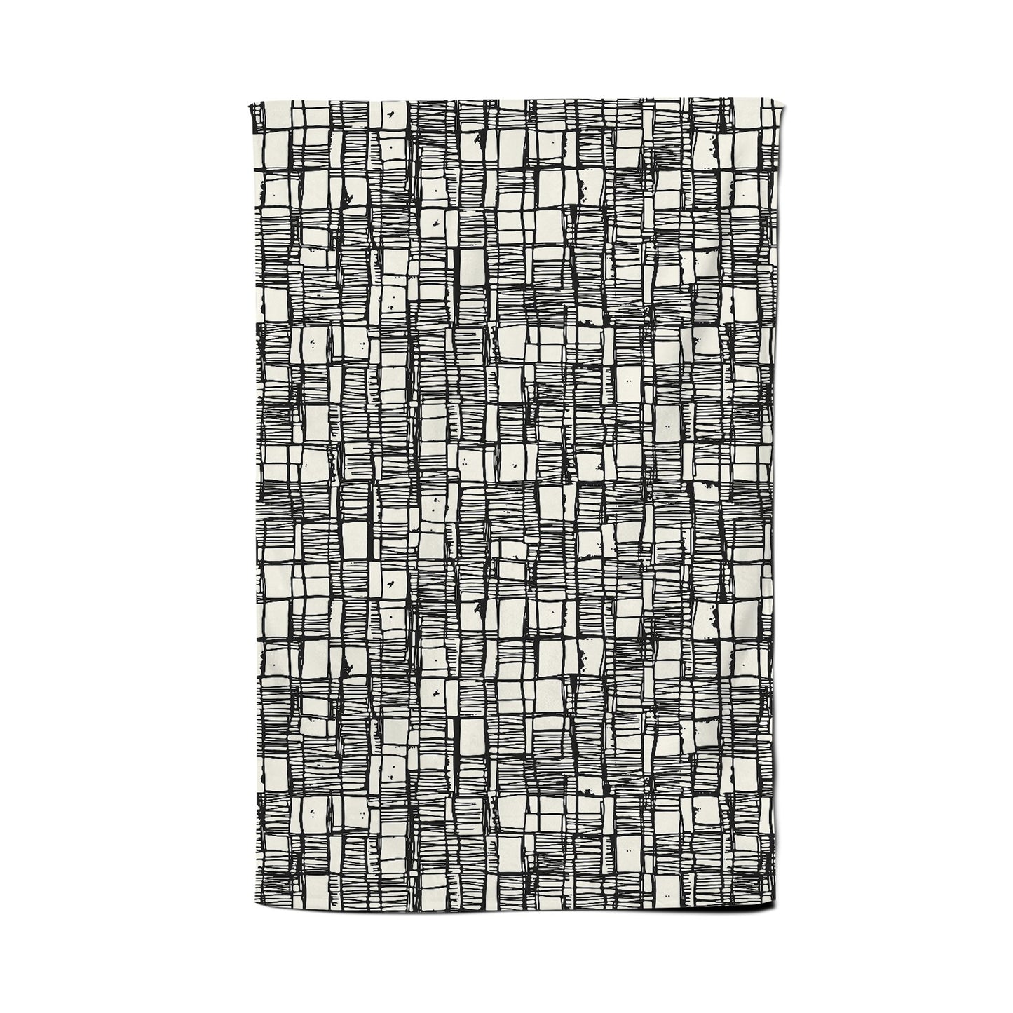 Irregular Sketched Block Textured Tea Towel