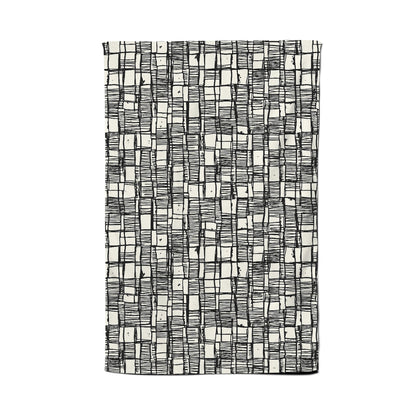 Irregular Sketched Block Textured Tea Towel