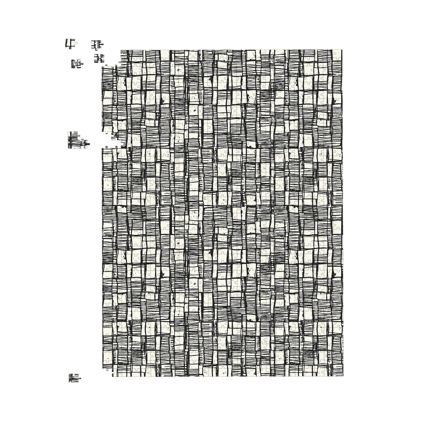 Irregular Sketched Block Textured Jigsaw Puzzle
