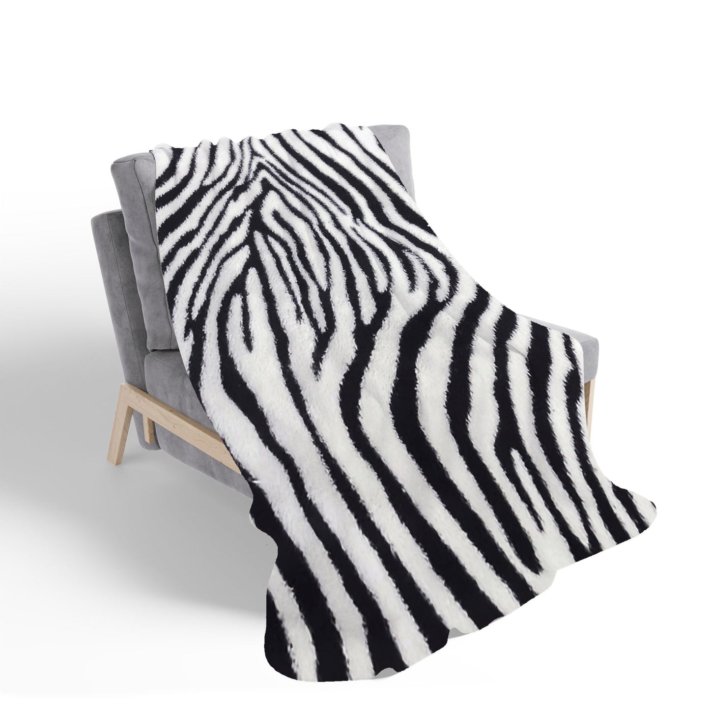 Zebra Texture Pattern Sherpa Blanket
