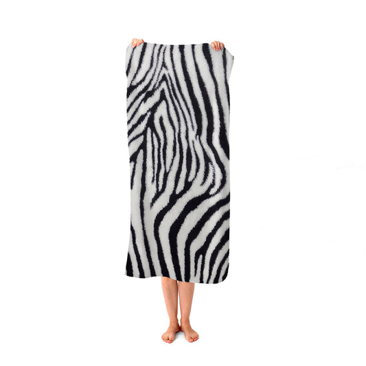 Zebra Texture Pattern Beach Towel