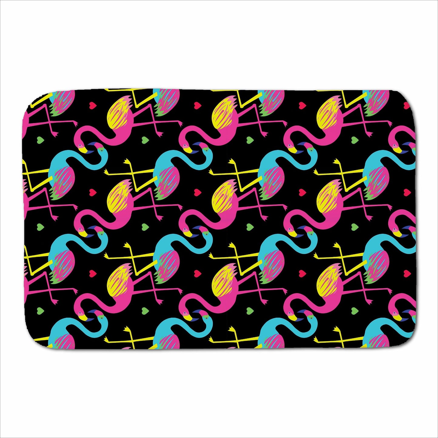 Vivid Flamingo Pattern Sherpa Blanket