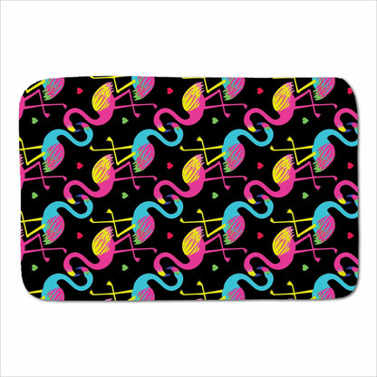 Vivid Flamingo Pattern Sherpa Blanket