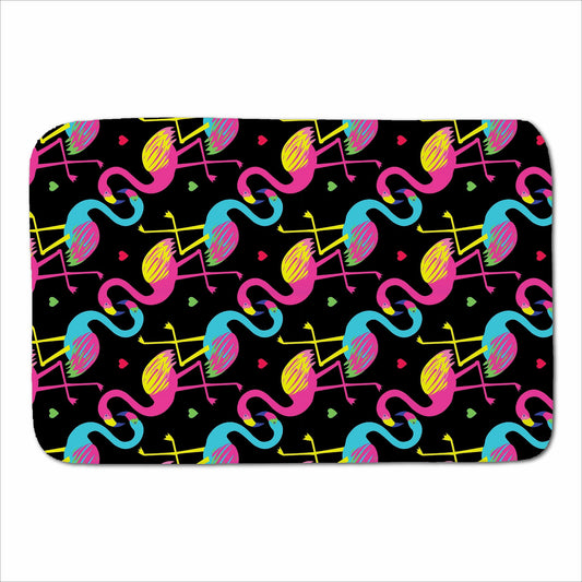 Vivid Flamingo Pattern Sherpa Blanket